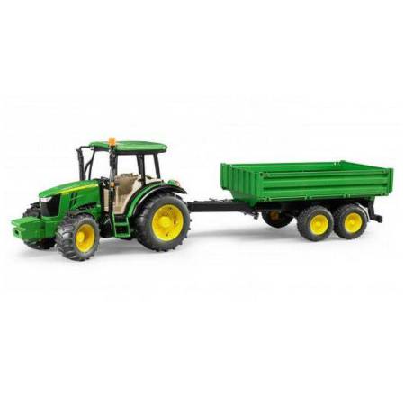 BRUDER Traktor JOHN DEERE s vlekem