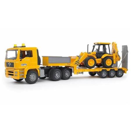 BRUDER MAN s návěsem + bagr JCB