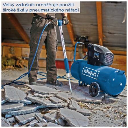 Scheppach HC 120 DC kompresor olejový dvouválcový