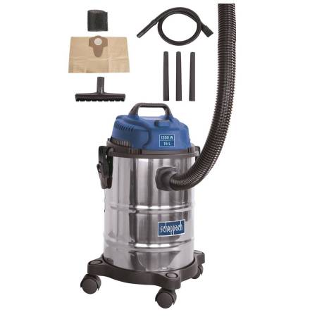 Scheppach ASP 15 ES Průmyslový vysavač na suché a mokré vysávaní 15 l