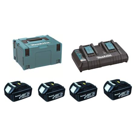 Makita Sada 4xBL1830B + DC18RD(2) syst.(18V/3,0Ah) LXT