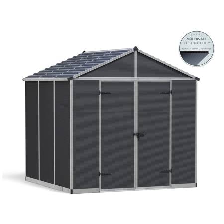 Palram Rubicon 8´x 8´ Antracit HEAVY DUTY prostorný zahradní domek
