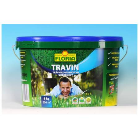 AGRO CS Trávníkové hnojivo Floria Travin s herbicidy 8kg 
