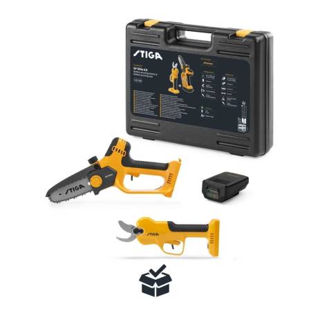 Stiga SP 100e nůžky + minipilka SET