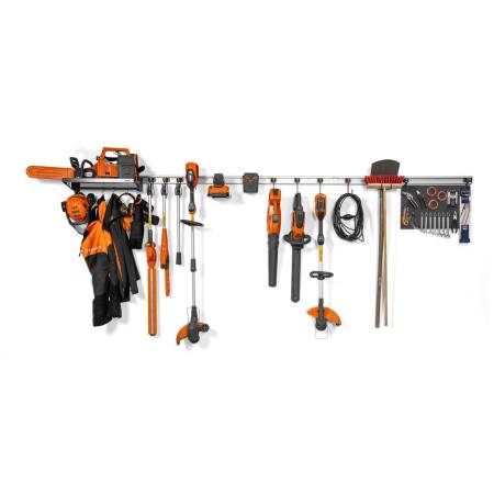 Husqvarna Police na akumulátor a nabíječku do nástěnné kolejnice