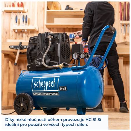 Scheppach HC 51 Si kompresor bezolejový