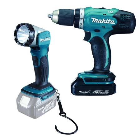 Makita DDF453SYEL Aku vrtací šroubovák se svítilnou 18V