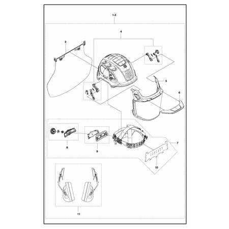 Husqvarna Náhradní díly pro přilbu Technical (stará verze)